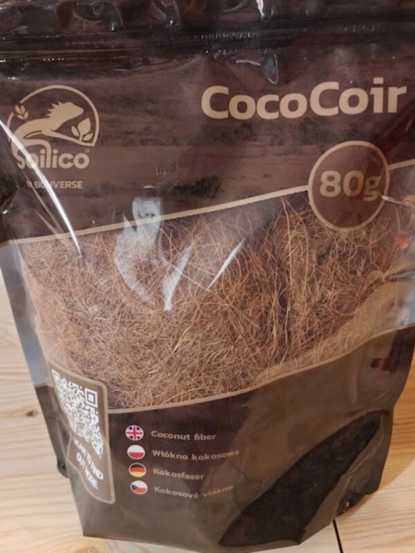 Soilico CocoCoir – Naturalne włókno kokosowe do terrarium (80g)