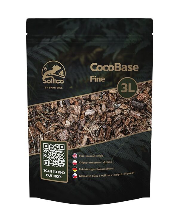 Soilico CocoBase Fine – Chips kokosowy do terrarium (3L)