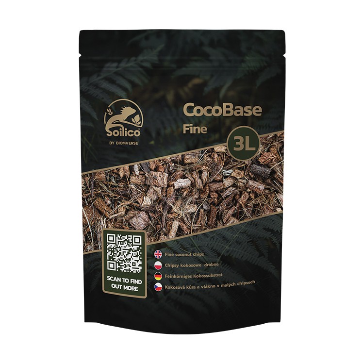 Soilico CocoBase Fine – Chips kokosowy do terrarium (3L)