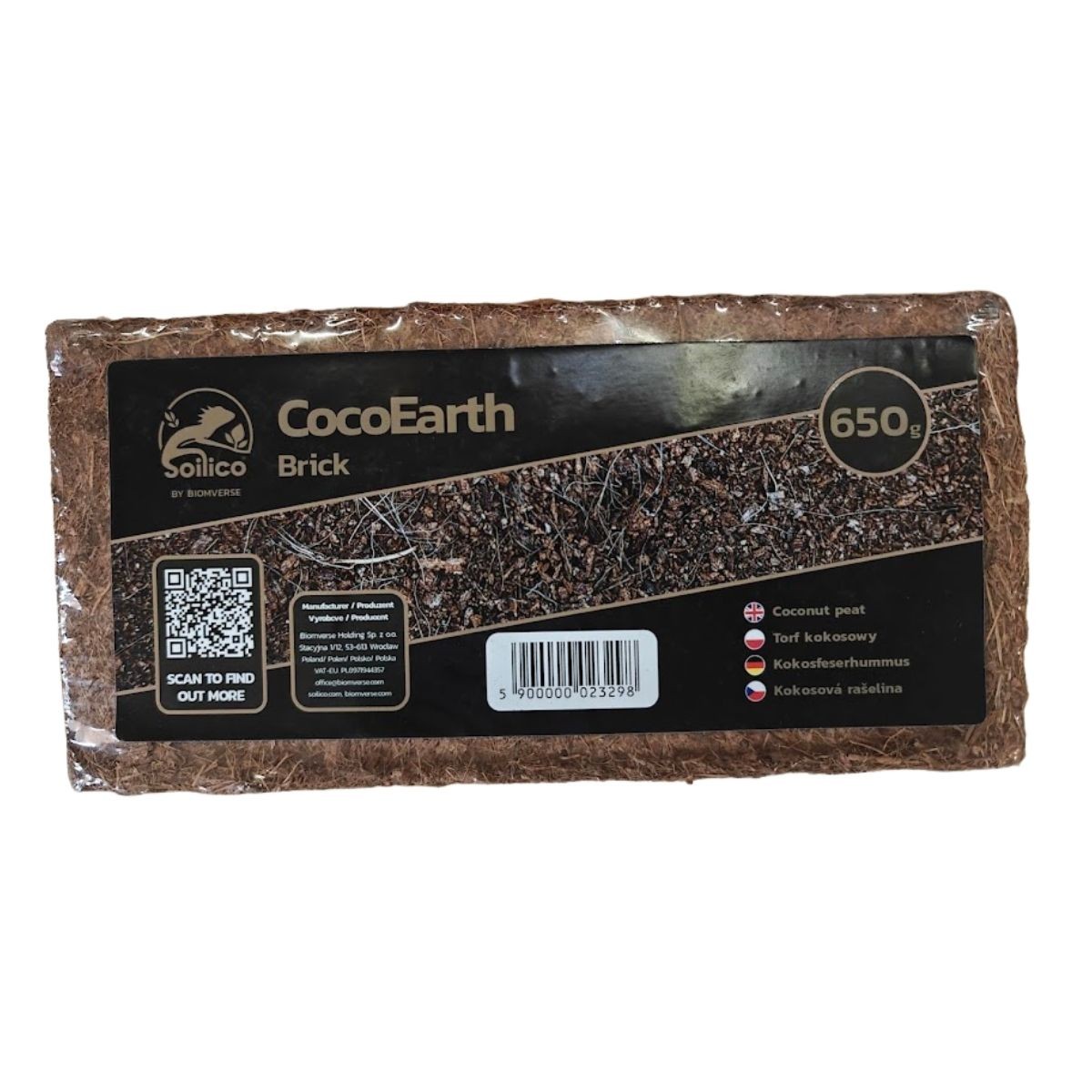 Soilico CocoEarth Brick – Torf kokosowy w brykiecie 650g