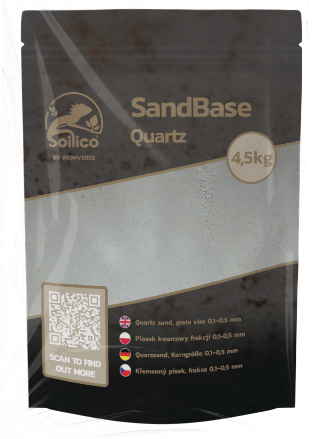 Soilico SandBase Quartz – Piasek kwarcowy do terrarium i akwarium (4,5 kg)
