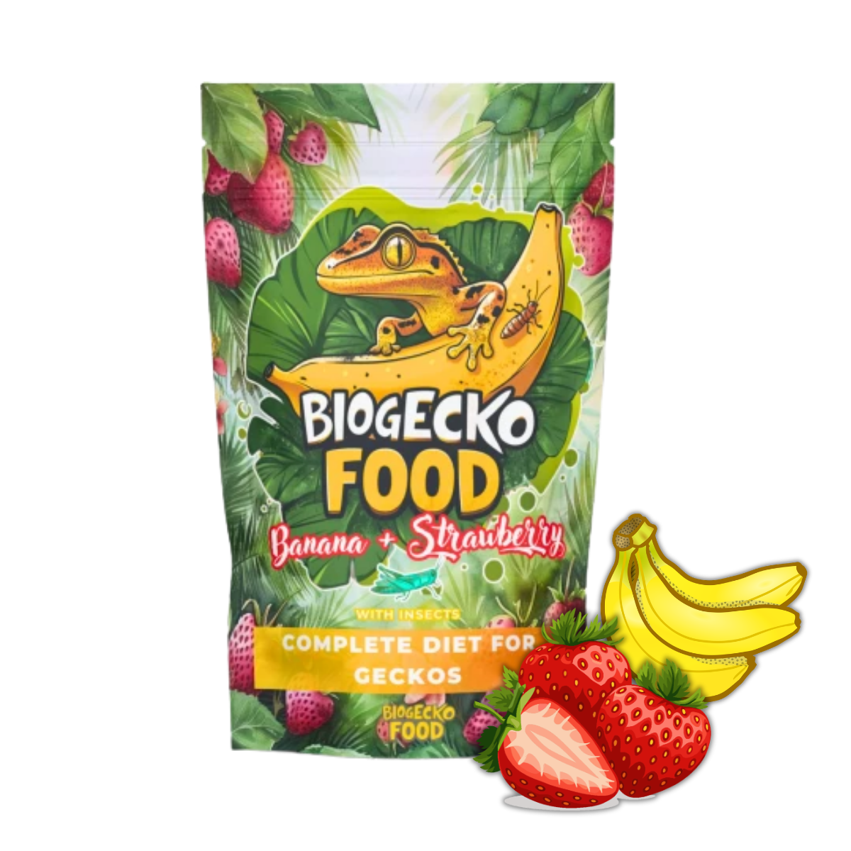 BioGecko Food Banan & Truskawka (Strawberry) – papka dla gekonów