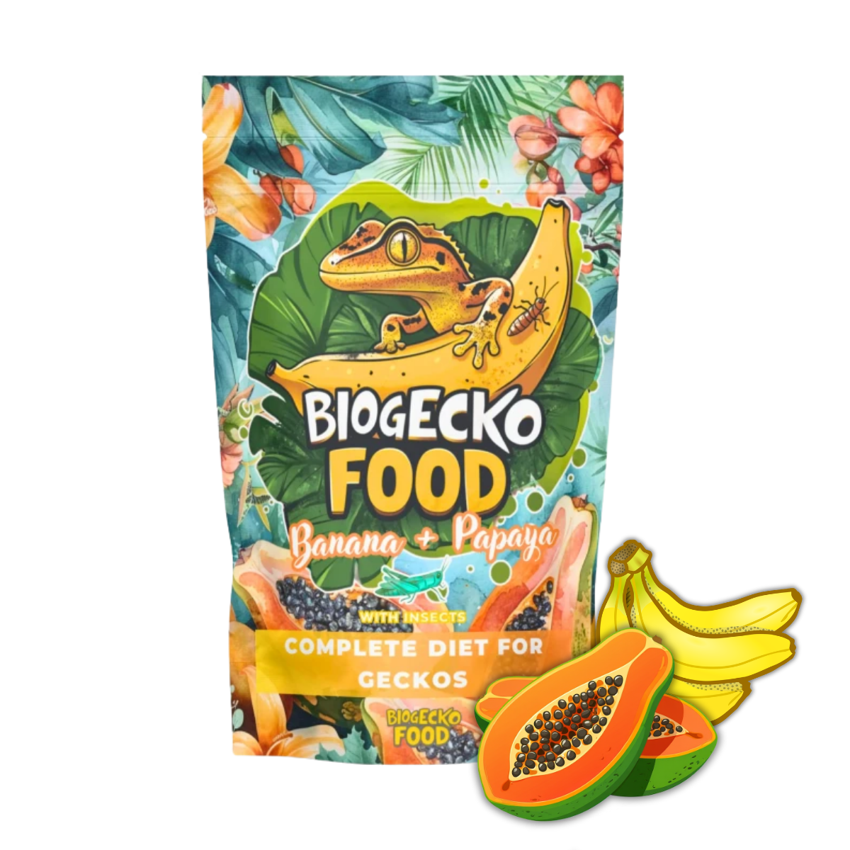 BioGecko Food Banan & Papaja (Papaya) – papka dla gekonów