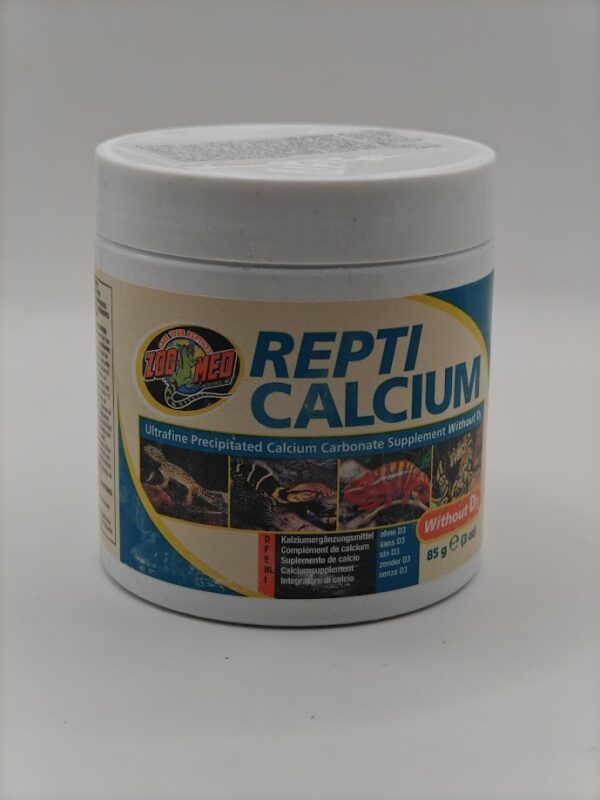 ZooMed Calcium bez D3 – czyste wapno dla gadów i płazów (85 g)