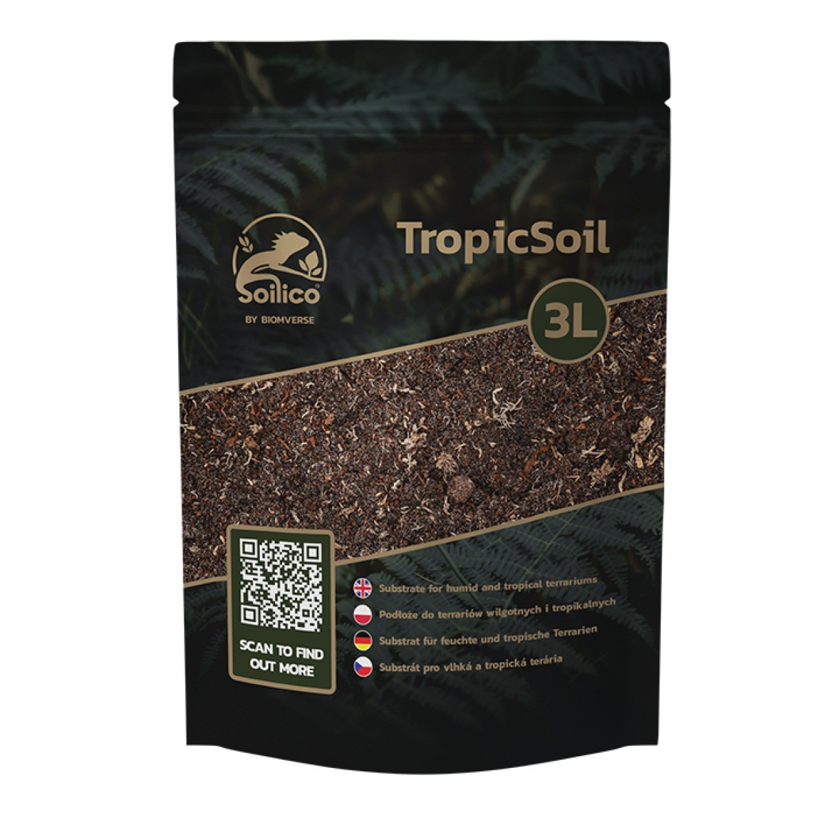 Soilico TropicSoil – naturalne podłoże do terrarium tropikalnego 3L