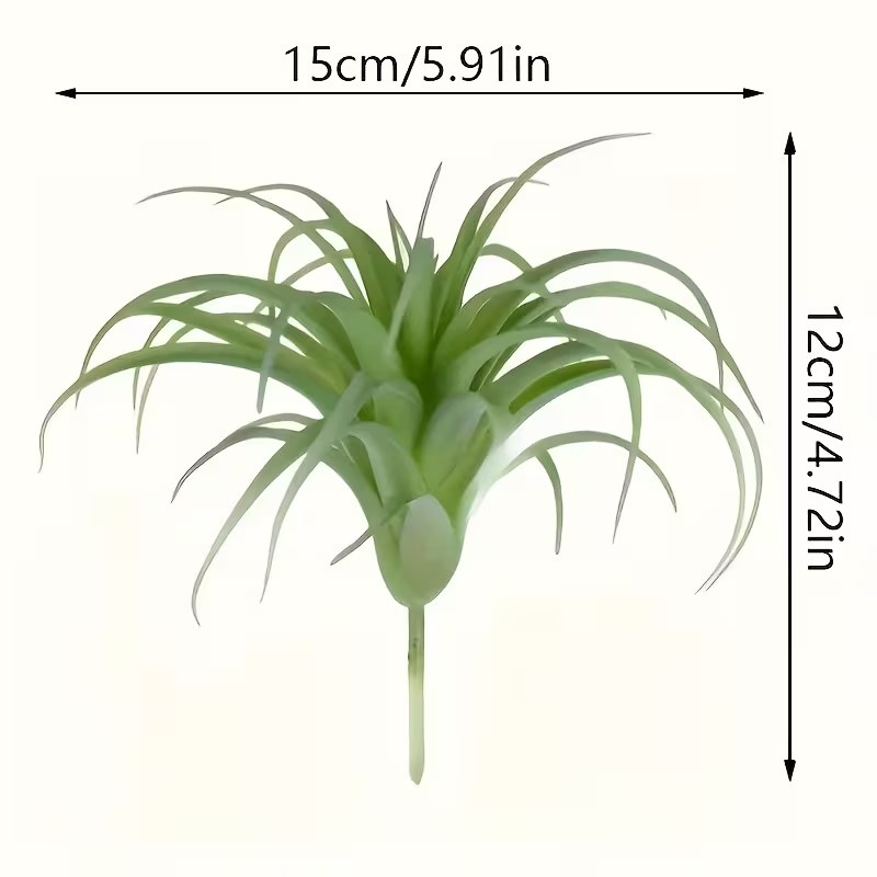 Sztuczny sukulent do terrarium – zielony, ok. 15 × 12 cm — wymiary