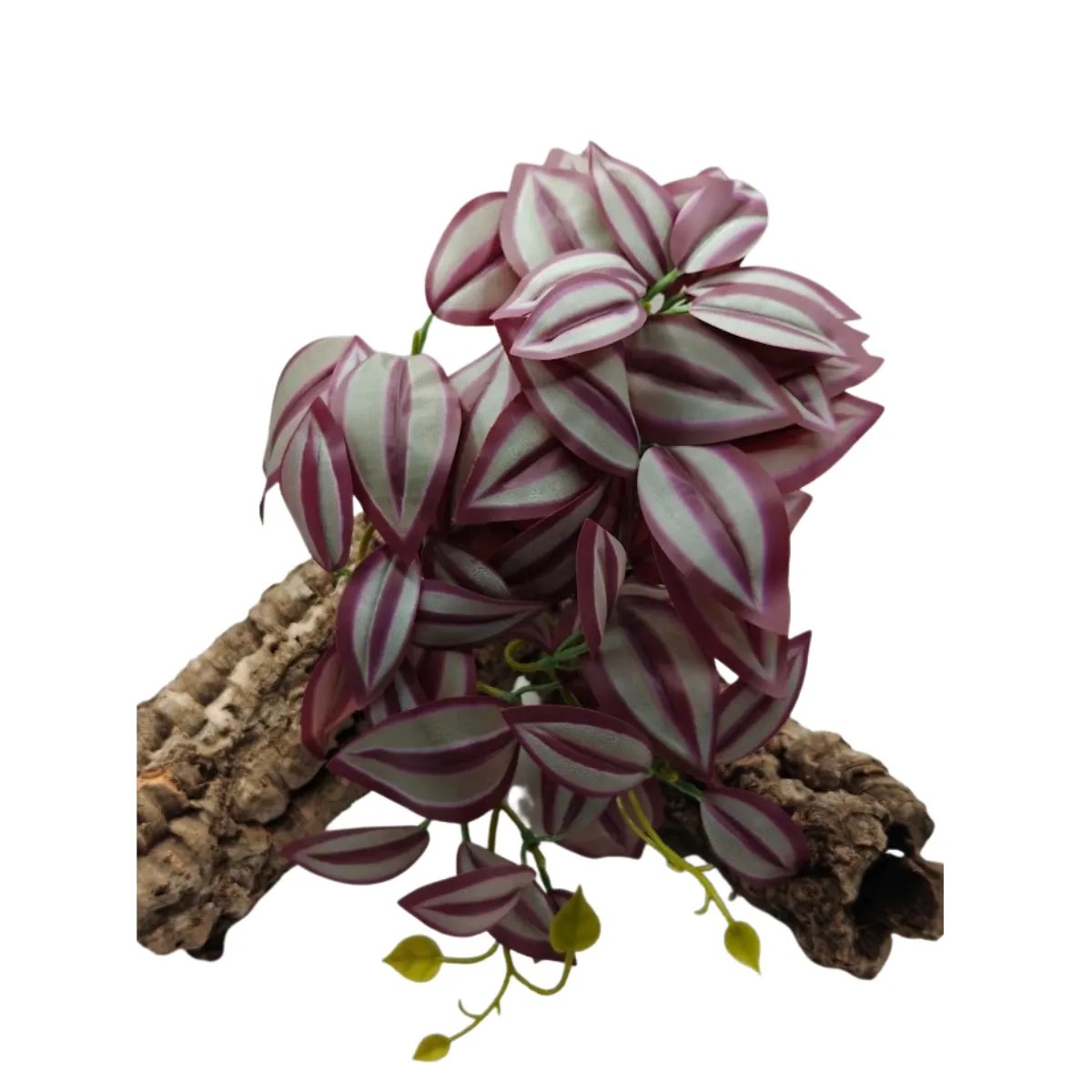 Sztuczna roślina Trzykrotka zebrina – fioletowo-srebrna, ok. 18 cm